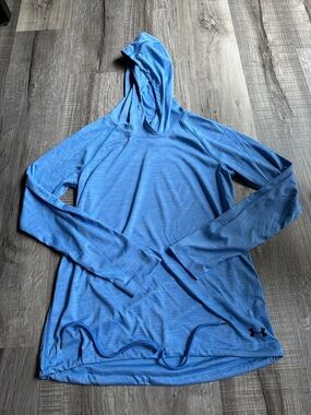 Under Armour Light Blue Hooded Performance Pullover